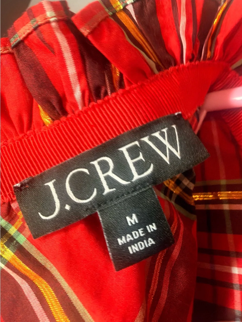 J. Crew Red Plaid Halter Top